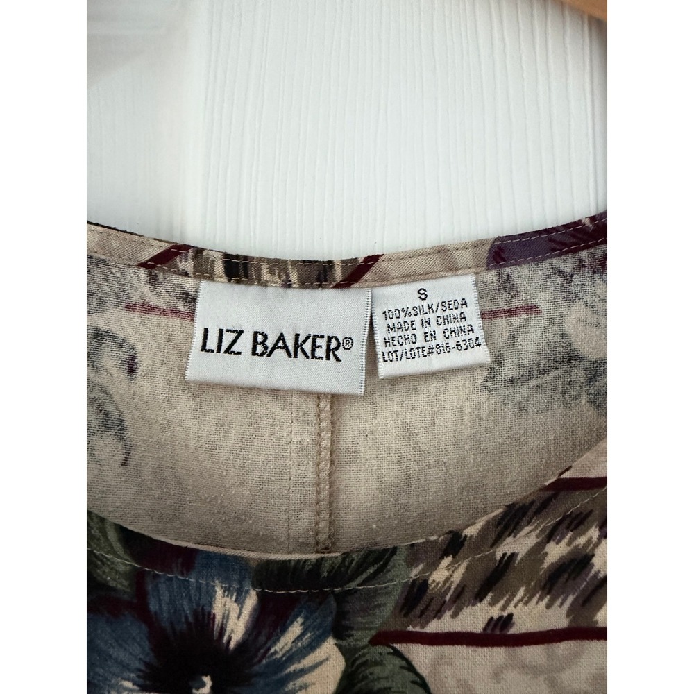 Vintage Liz Baker Womens Silk Sleeveless Maxi Summer Dress Retro 90s Mom - Picture 4 of 5